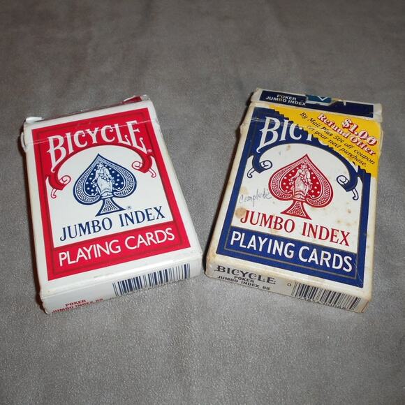 Bicycle Jumbo Index Open Deck Lot: M2207 Purple Back/X2206 Red Back - Picture 9 of 11